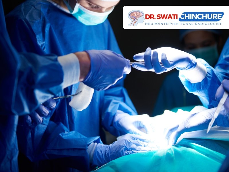 "Professional profile of Dr. Swati Chinchure, Neurointerventional Radiologist, featuring her specialty in minimally invasive neurological procedures."